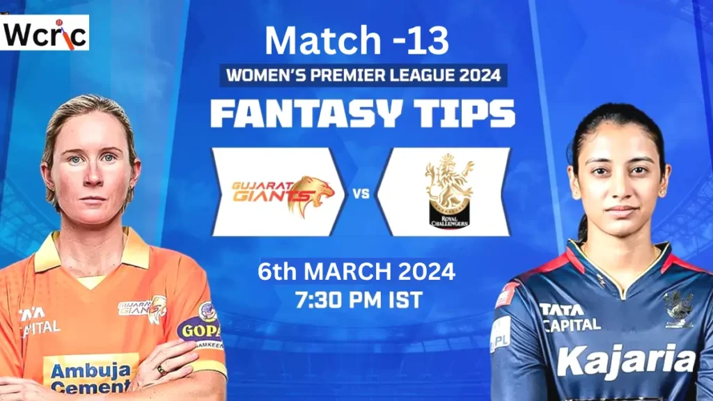 WPL: RCB-W vs GG-W- All You Need to Know for Dream11 and Fantasy Cricket