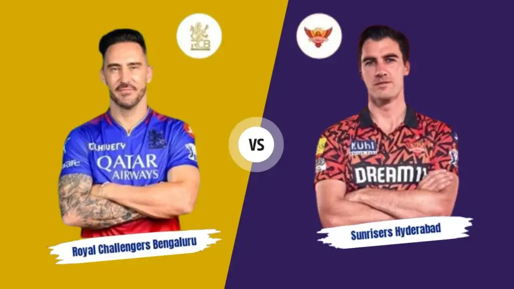 IPL 2024 RCB vs SRH Team Captains in teams jersey and Logo's