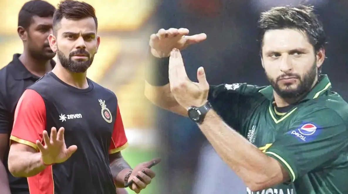 Virat Kohli and Shahid Afridi Merge Photo