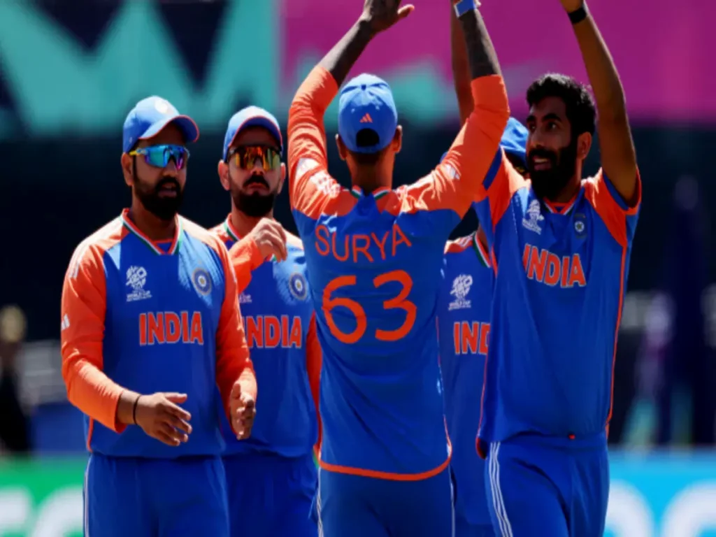 Team India celebrating there win against pakistan in t20 world cup