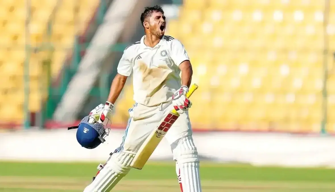 Musheer Khan in White Jersey for India