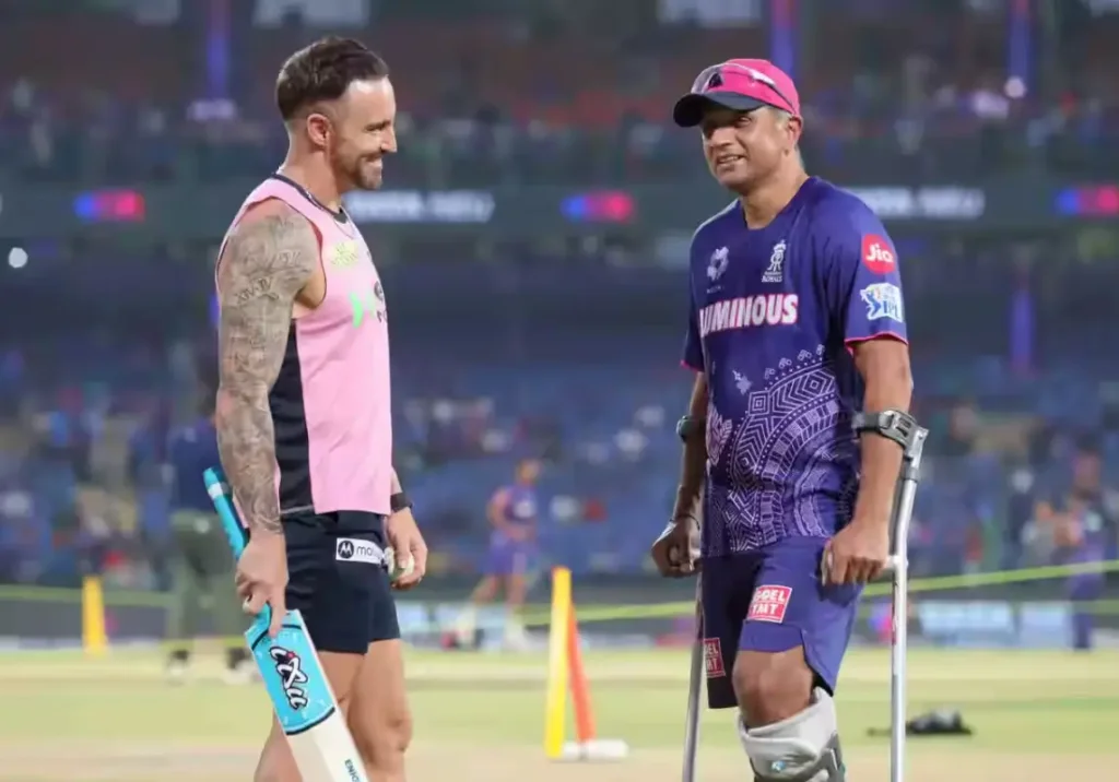 Rahul-Dravid-and-Faf-du-plessis-RR-ipl-2025